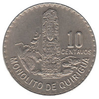 Гватемала 10 сентаво 1971 год