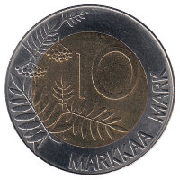 Финляндия 10 марок 1999 год (UNC)