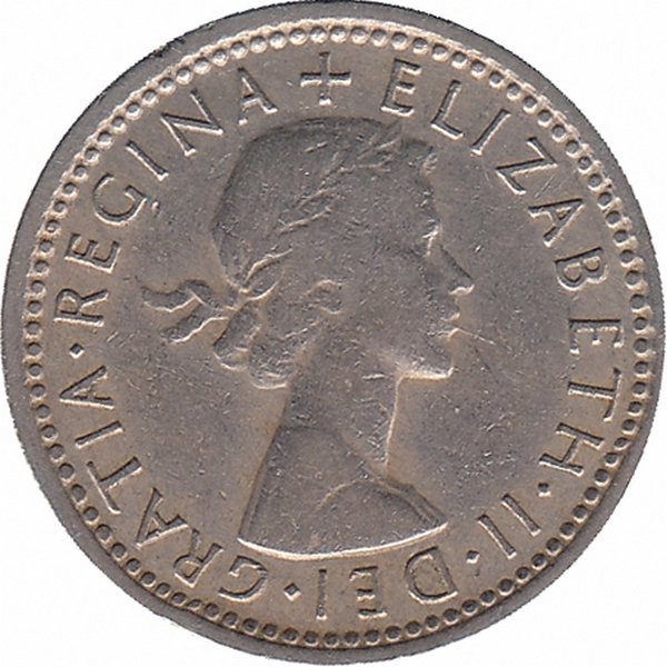 Великобритания 6 пенсов 1963 год