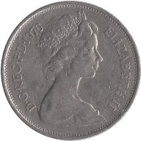 Великобритания 10 новых пенсов 1976 год