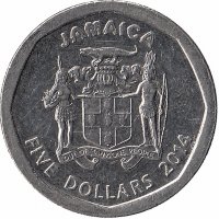 Ямайка 5 долларов 2014 год