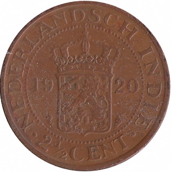 Нидерландская Индия (Голландская Ост-Индия) 2 1/2 цента 1920 год