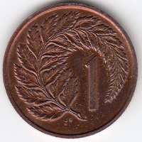 Новая Зеландия 1 цент 1975 год