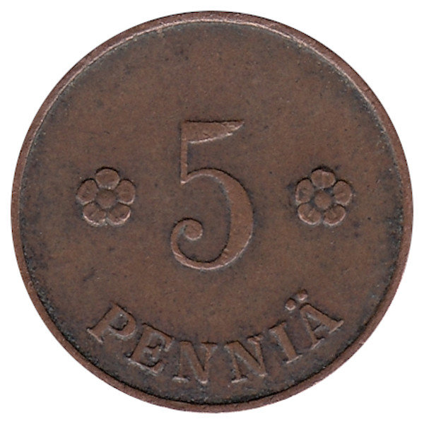 Финляндия 5 пенни 1920 год