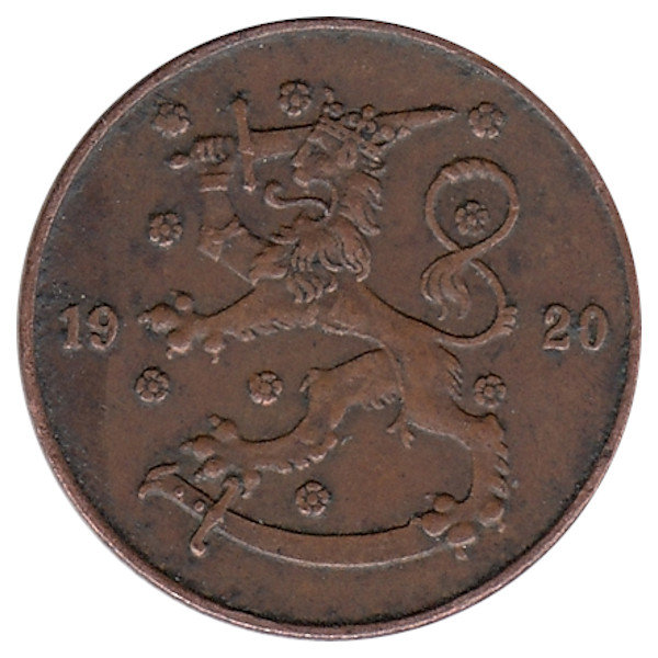Финляндия 5 пенни 1920 год