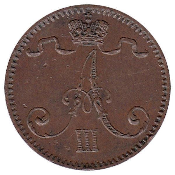 Финляндия (Великое княжество) 1 пенни 1891 год 