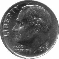 США 10 центов 1999 год (P)