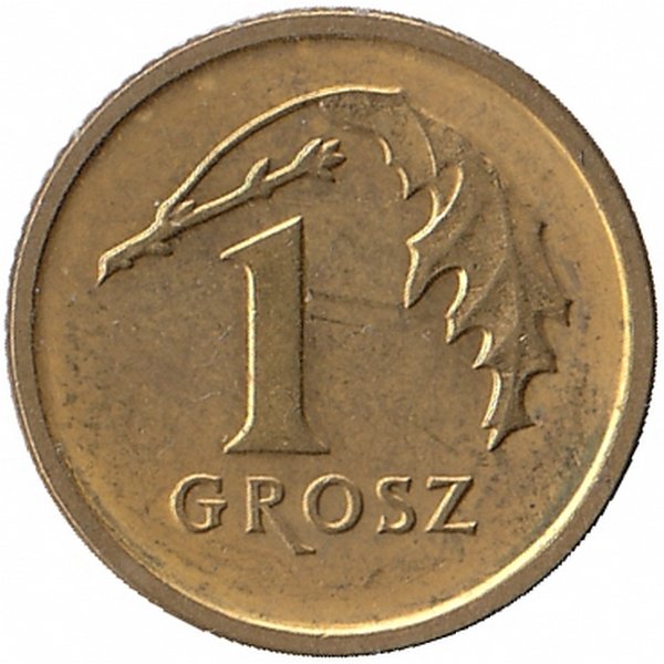 Польша 1 грош 2014 год
