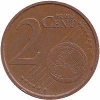 Испания 2 евроцента 2004 год