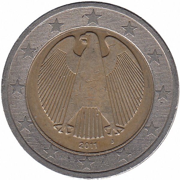 Германия 2 евро 2011 год (J)