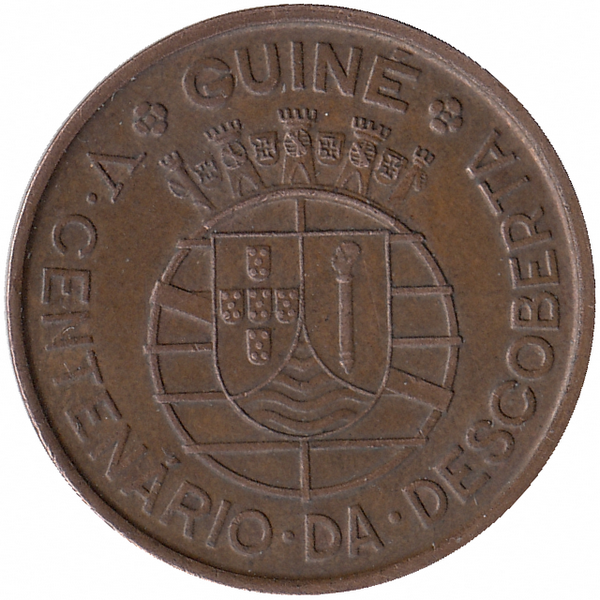 Монета Гвинеи-Бисау 1 эскудо 1946 год (500 лет открытию Гвинеи)