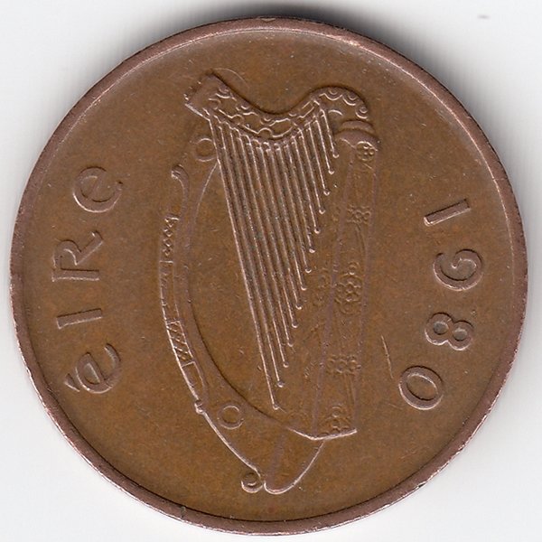 Ирландия 2 пенса 1980 год