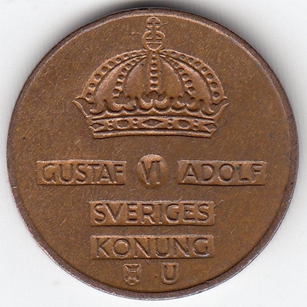 Швеция 2 эре 1965 год