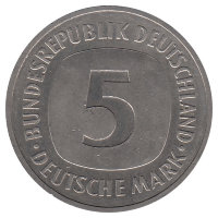 ФРГ 5 марок 1989 год (G)