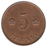 Финляндия 5 пенни 1921 год