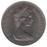 Великобритания 25 пенсов 1972 год (Королевская серебряная свадьба)