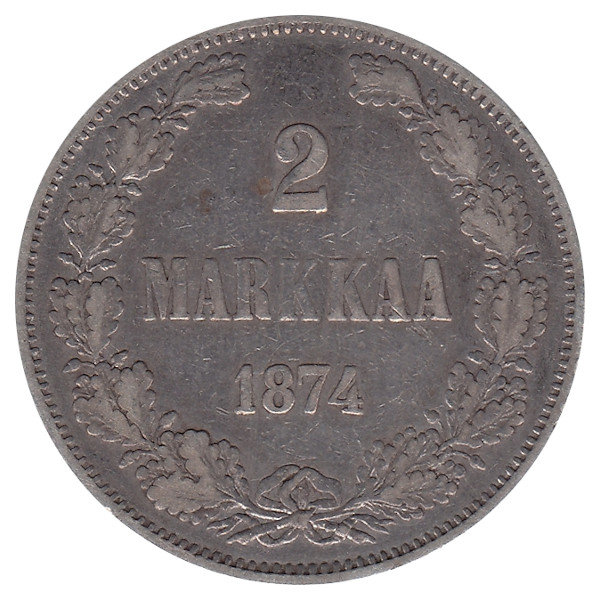 Финляндия (Великое княжество) 2 марки 1874 год 