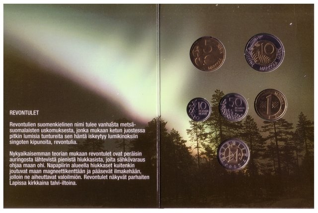 Финляндия набор из 5 монет и жетон 2000 год (выпуск 2)