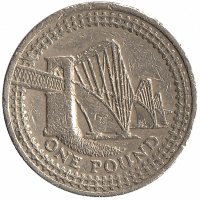 Великобритания 1 фунт 2004 год