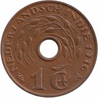 Нидерландская Индия (Голландская Ост-Индия) 1 цент 1936 год (XF+)