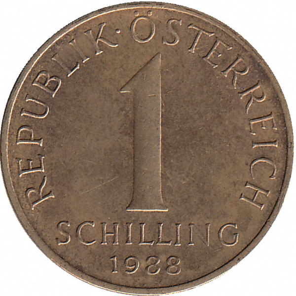 Австрия 1 шиллинг 1988 год