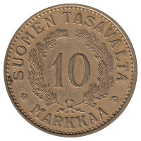 Финляндия 10 марок 1935 год (редкая)