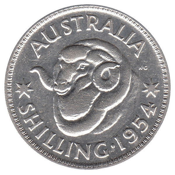 Австралия 1 шиллинг 1954 год