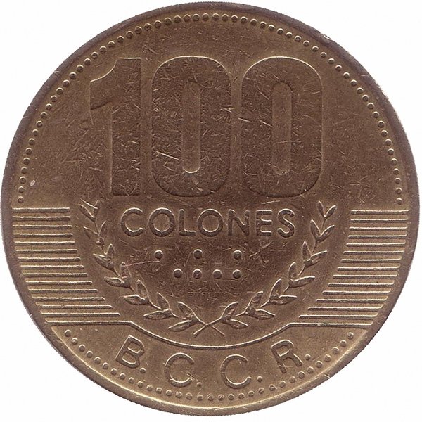 Коста-Рика 100 колонов 1998 год