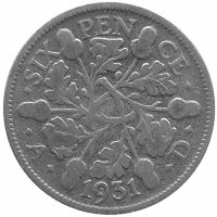 Великобритания 6 пенсов 1931 год (F-VF)