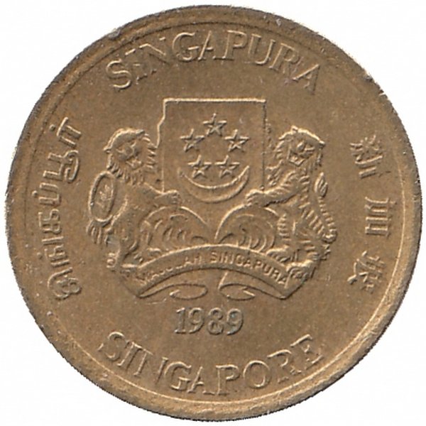 Сингапур 5 центов 1989 год