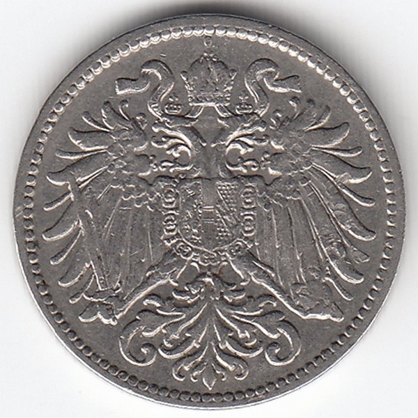 Австро-Венгерская империя 10 геллеров 1909 год