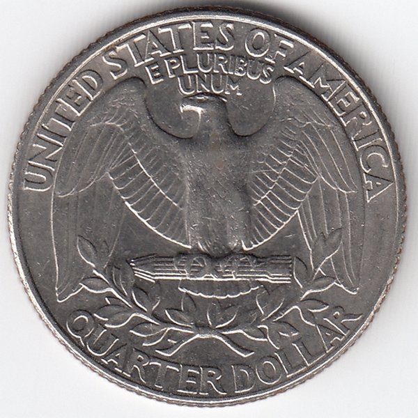 США 25 центов 1987 год (D)