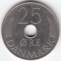 Дания 25 эре 1986 год