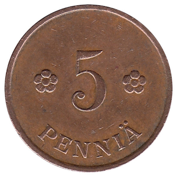 Финляндия 5 пенни 1935 год
