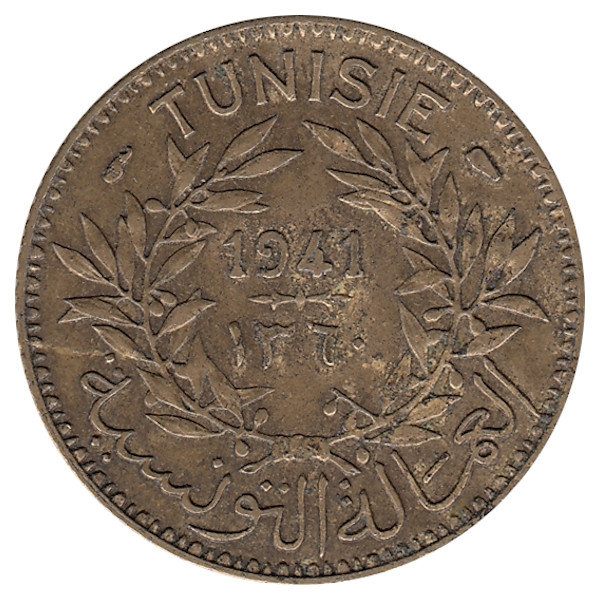 Тунис 1 франк 1941 год