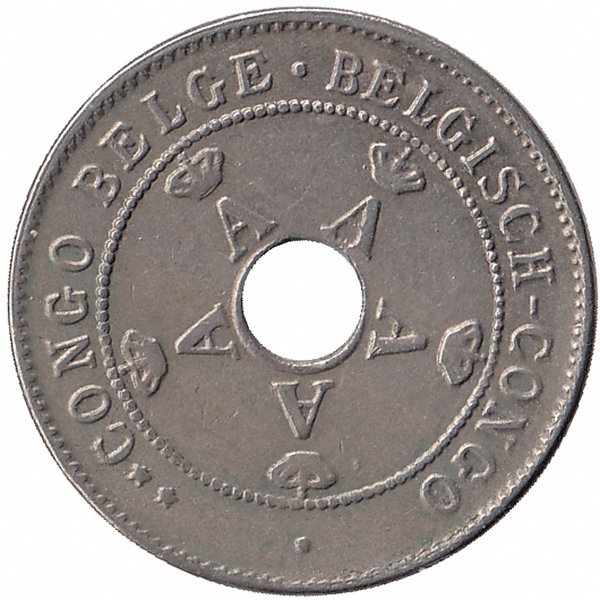 Бельгийское Конго 10 сантимов 1910 год
