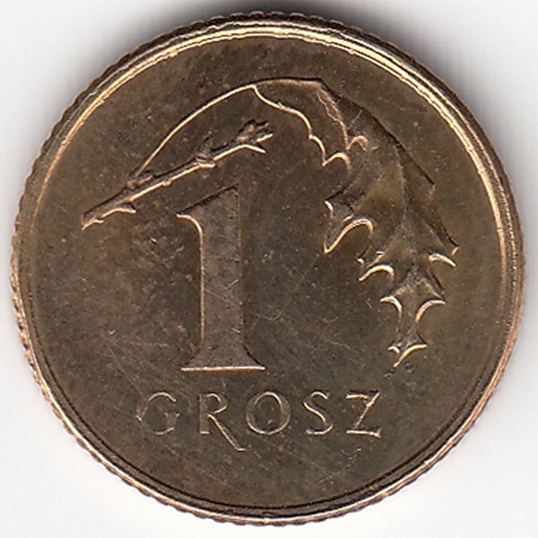 Польша 1 грош 2009 год
