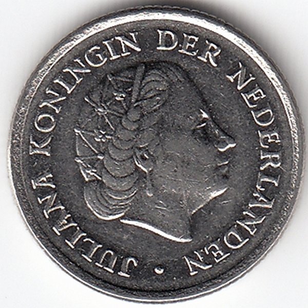 Нидерланды 10 центов 1963 год