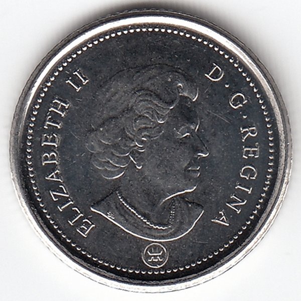 Канада 10 центов 2011 год