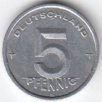 ГДР 5 пфеннигов 1948 год