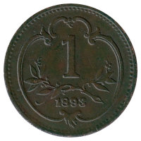 Австро-Венгерская империя 1 геллер 1893 год
