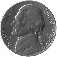 США 5 центов 1986 год (P)