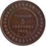 Тунис 5 сантимов 1916 год