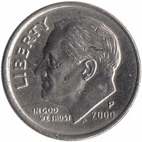 США 10 центов 2000 год (P)
