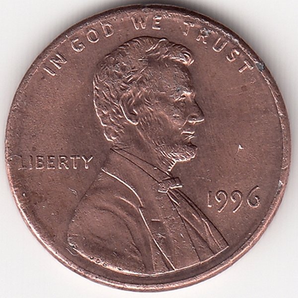 США 1 цент 1996 год