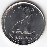 Канада 10 центов 2002 год