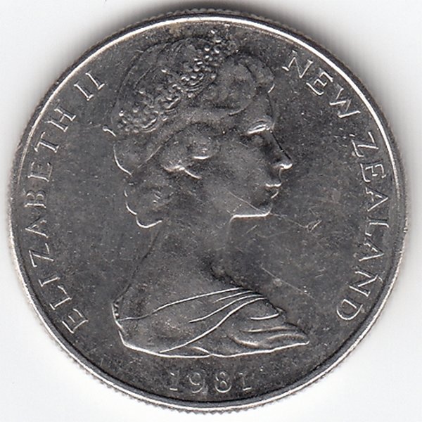 Новая Зеландия 5 центов 1981 год