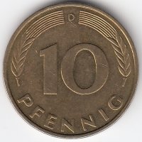 ФРГ 10 пфеннигов 1991 год (D)
