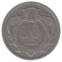 Австро-Венгерская империя 10 геллеров 1895 год