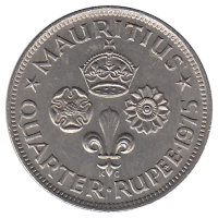 Маврикий 1/4 рупии 1975 год